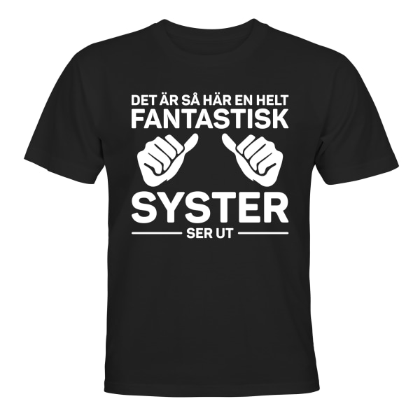 Fantastisk Syster - T-SHIRT - BARN svart Svart - 96 / 104