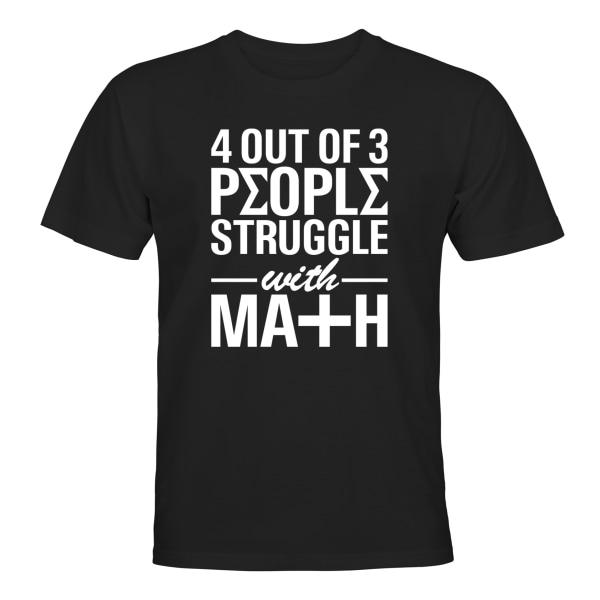 Math Struggle - T-PAITA - UNISEX Svart - 2XL