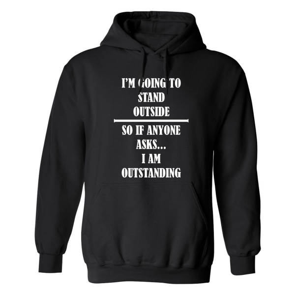 I Am Outstanding - Hættetrøje / Sweater - MÆND Svart - 3XL