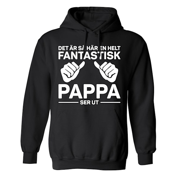 Fantastisk Pappa - Hoodie / Tröja - UNISEX Svart - 5XL