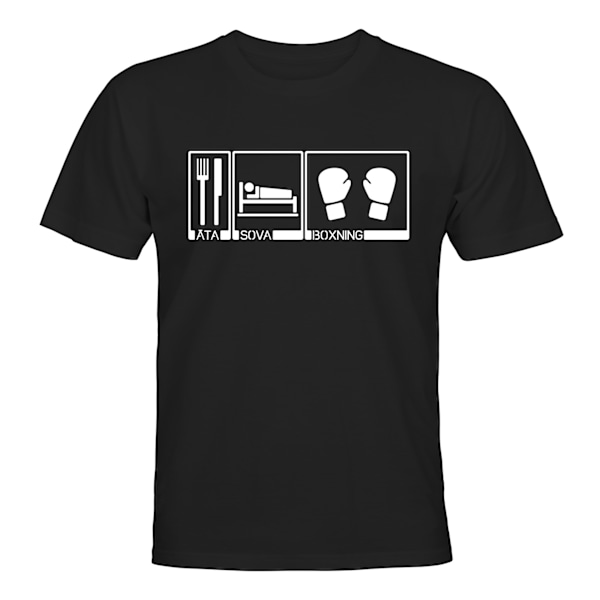 Äta Sova Boxning - T-SHIRT - UNISEX Svart - 2XL