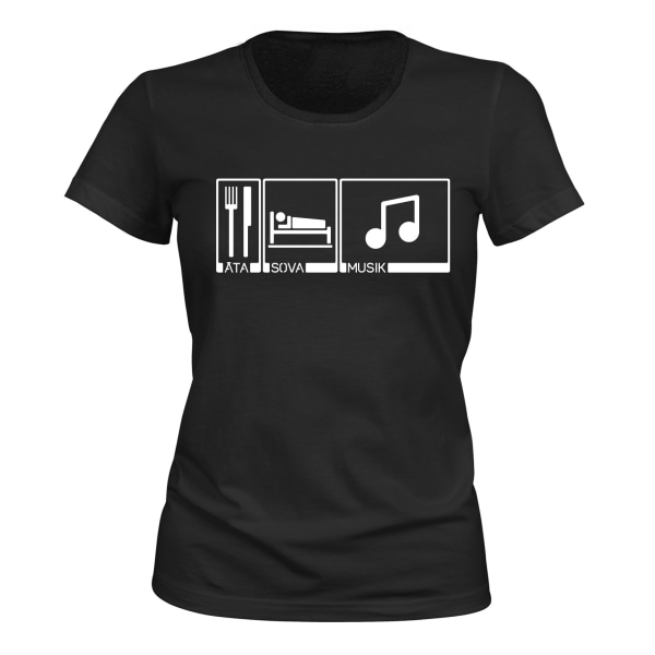 Eat Sleep Music - T-SHIRT - DAME sort M