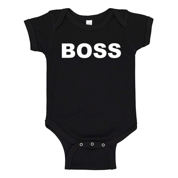 Sjef - Babykropp svart Svart - 18 månader