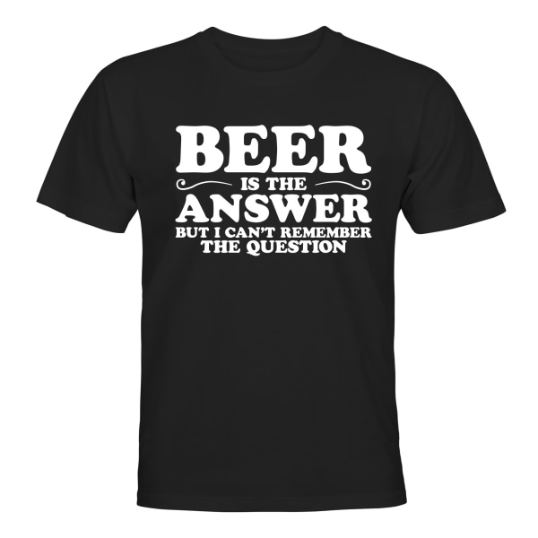 Beer Is The Answer - T-SHIRT - HERRE Svart - 2XL