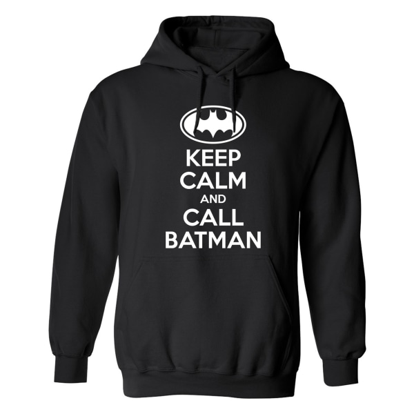 Keep Calm Call Batman - Hoodie / Tröja - HERR Svart - 3XL