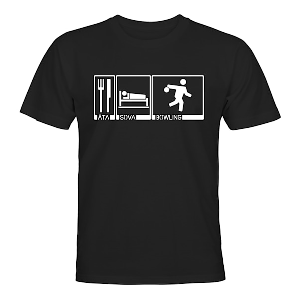 Spis Sleep Bowling - T-SHIRT - MÆND Svart - L