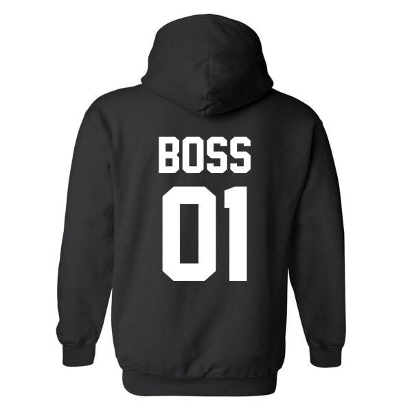 Boss 01 - Hættetrøje / Sweater - UNISEX Svart - 5XL