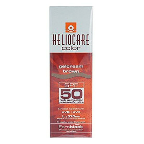 Fugtgivende creme med farve Color Gelcream Heliocare SPF50 Spf 011 - Brown