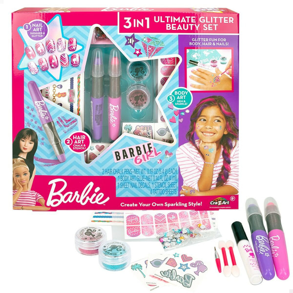 Skjønnhetssett Barbie Sparkling 3 i 1