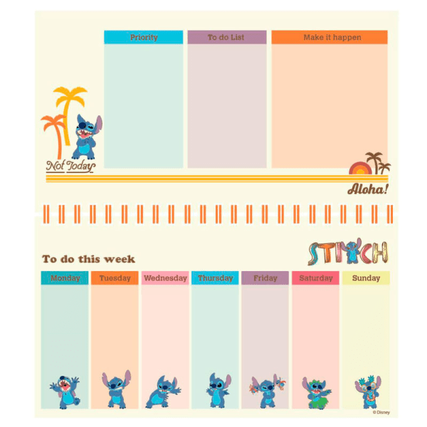 Disney Stitch week planner
