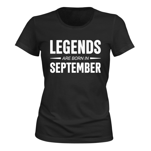 Legends Are Born In September - T-SHIRT - DAM svart XXL