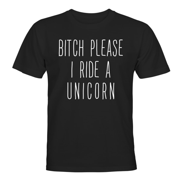 I Ride A Unicorn - T-SHIRT - HERRE Svart - 4XL