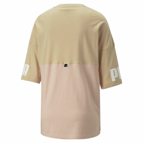 T-shirt med kortärm Dam Puma Colorblock Beige S