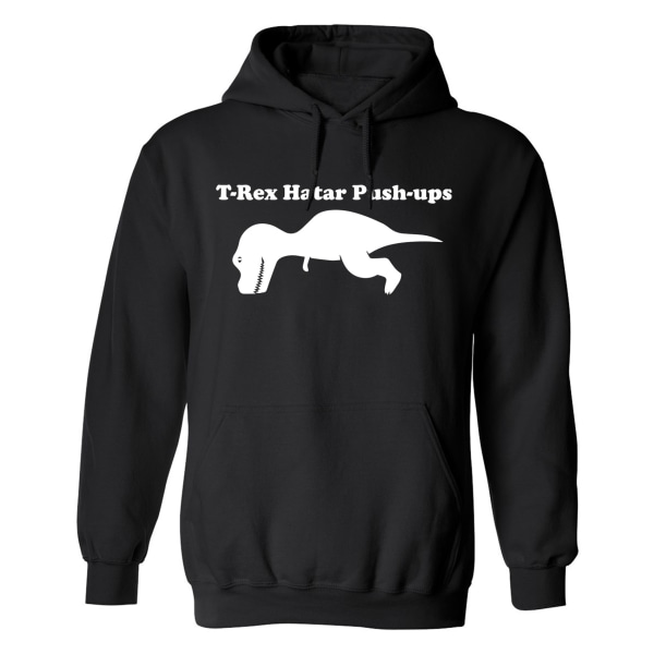 T-rex Hater Push-ups - Hettegenser / Genser - UNISEX Svart - 2XL