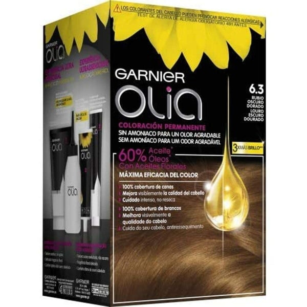 Farve uden ammoniak Olia Garnier 3600541234925 Mørk gylden blond