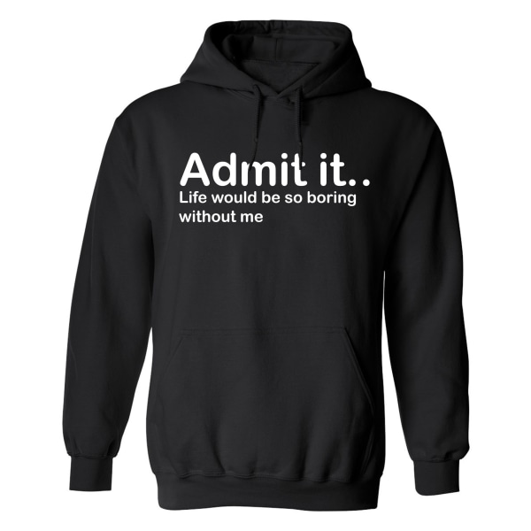 Admit It - Hættetrøje / Sweater - MÆND Svart - 4XL