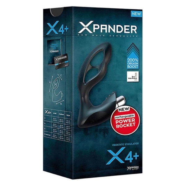 Xpander X4 Silikon Noir Prostata Stimulator Joydivision X 4+ (9,5 cm) Svart