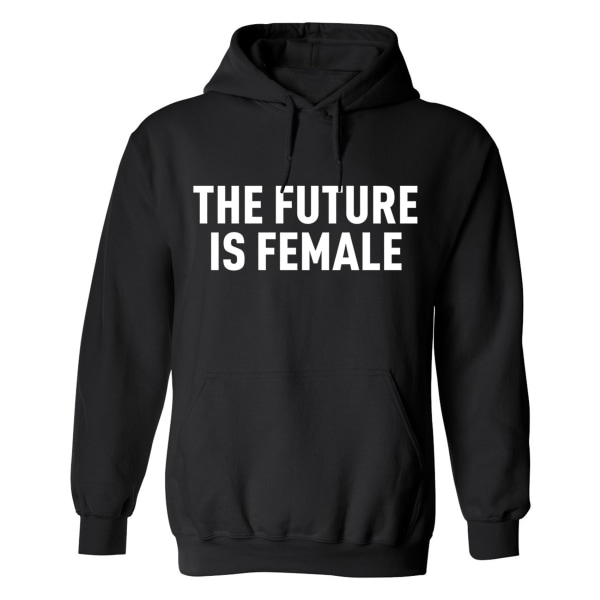 The Future is Female Feminism - Hoodie / Tröja - UNISEX Svart - S