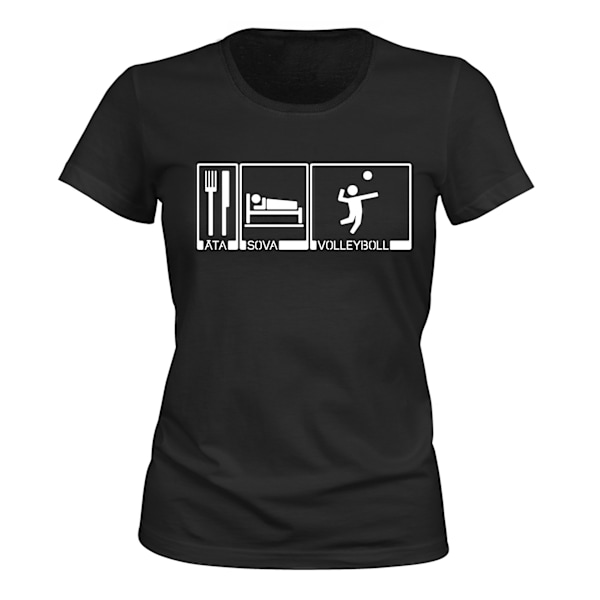 Spis Sleep Volleyball - T-SHIRT - DAME sort XS