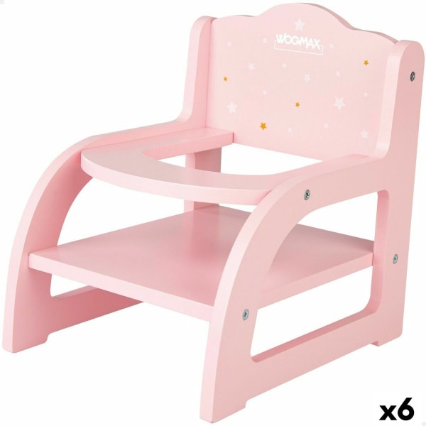 Barnestol for dukker Woomax Pink (6 enheter)