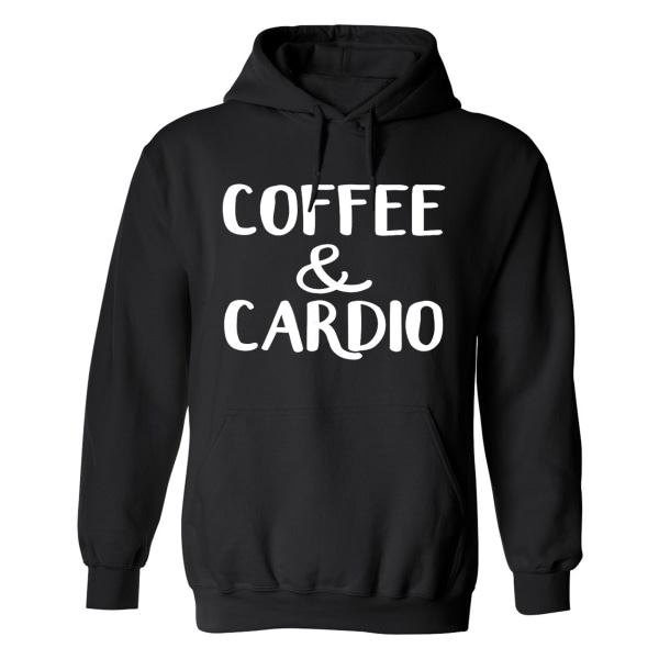 Kaffe og Cardio - Hettegenser / Genser - UNISEX Svart - M