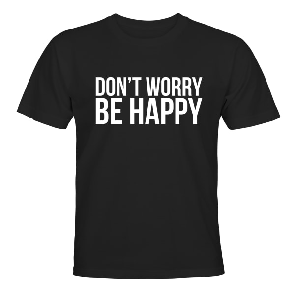 Dont Worry Be Happy - T-SHIRT - BØRN sort Svart - 118 / 128