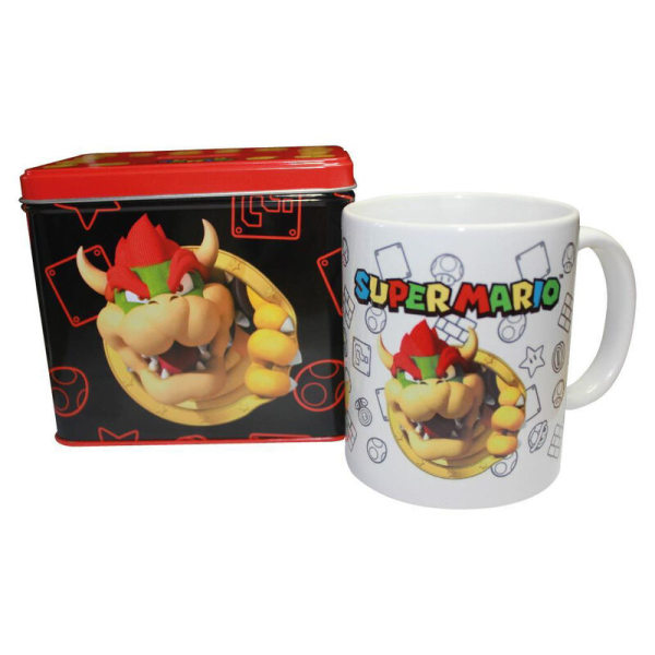 Nintendo Super Mario Bros Bowser-krus + pengebokssett