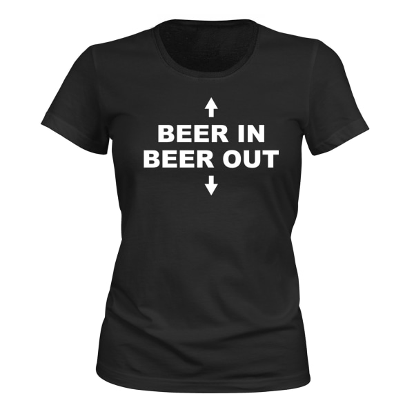 Beer In Beer Out - T-SHIRT - DAME sort M