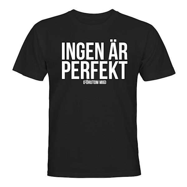 Ingen Är Perfekt Förutom Mig - T-SHIRT - HERR Svart - XL