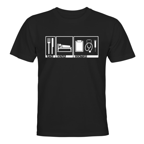 Eat Sleep Doctor - T-SHIRT - UNISEX Svart - 4XL