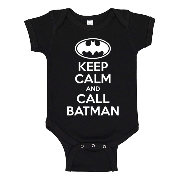 Keep Calm Call Batman - Baby Body svart Svart - 24 månader