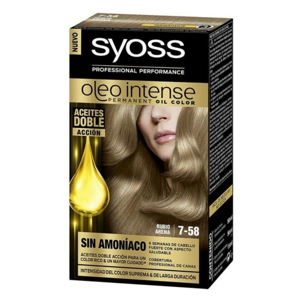 Permanent farge Syoss Olio Intense Uten ammoniakk Nº 7,58 Blond Sand