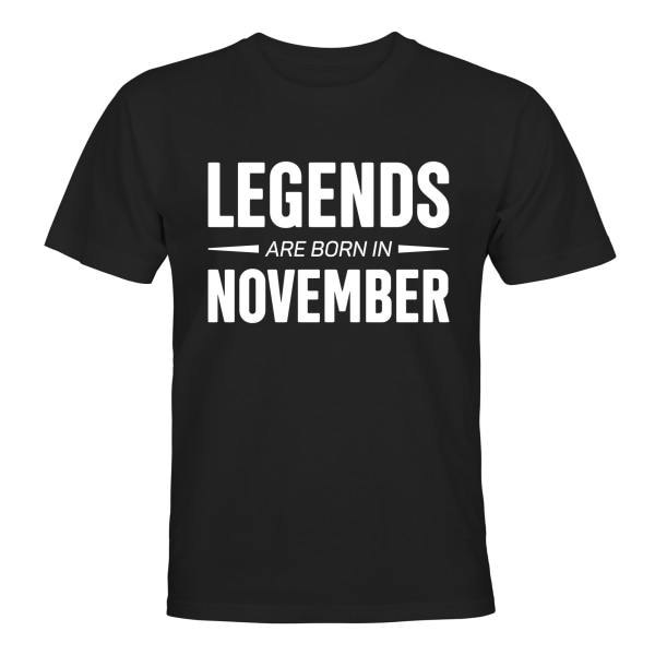 Legends Are Born In November - T-SHIRT - UNISEX Svart - S