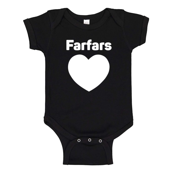 Bedstefars hjerte - Babykrop sort Svart - 24 månader