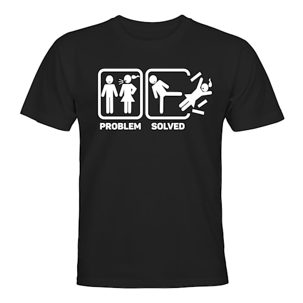 Problem Solved Flickvän - T-SHIRT - UNISEX Svart - L