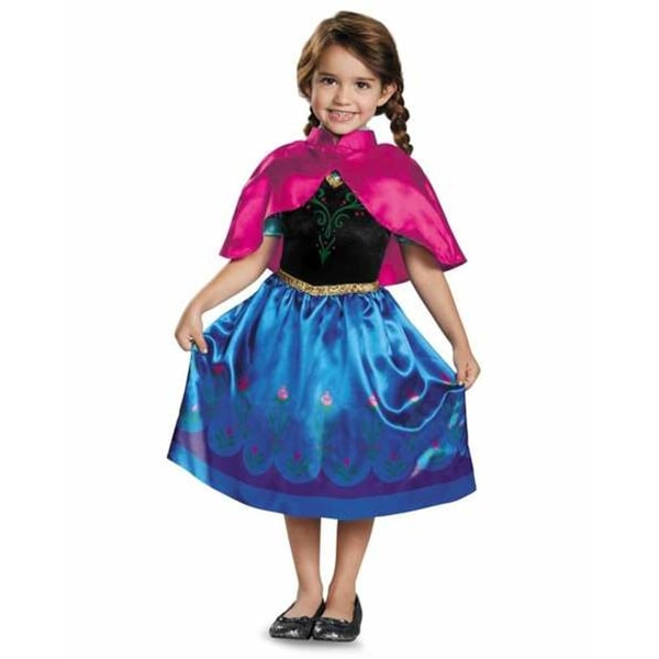 Maskerade kostume til børn Frozen Anna 2 Dele Blå 3-4 år