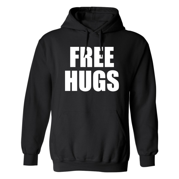 Free Hugs - Hoodie / Tröja - DAM Svart - 3XL