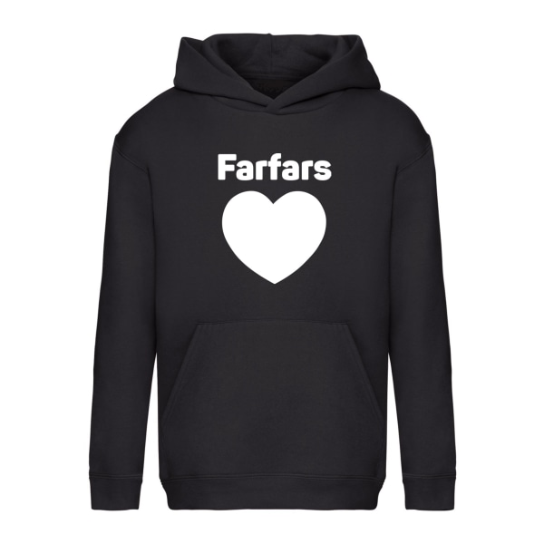 Farfars Hjärta - Hoodie / Tröja - BARN svart Svart - 140
