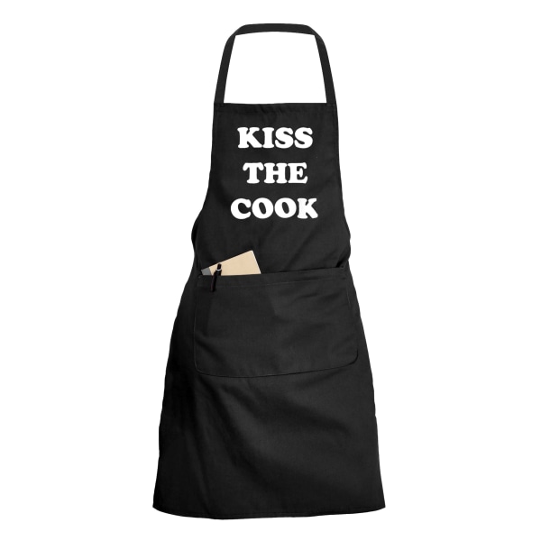 Kiss the Cook - Förkläde - Svart svart one size