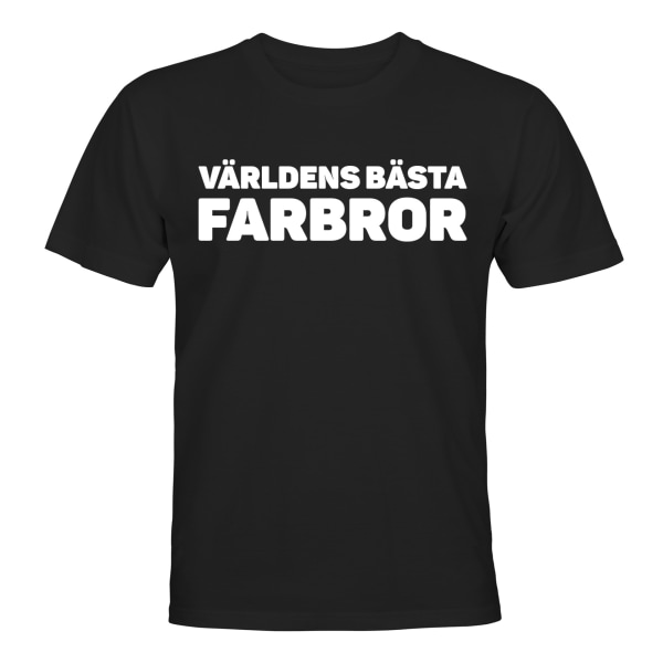 Världens Bästa Farbror - T-SHIRT - HERR Svart - 2XL