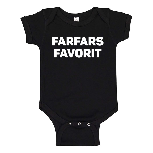 Farfars Favorit - Baby Body svart Svart - 24 månader