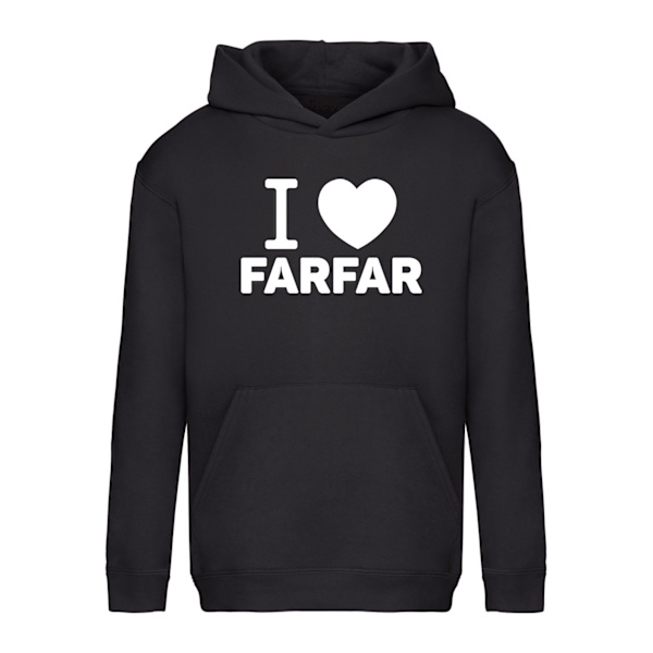 I Love Grandpa - Hættetrøje / Sweater - BØRN sort Svart - 116