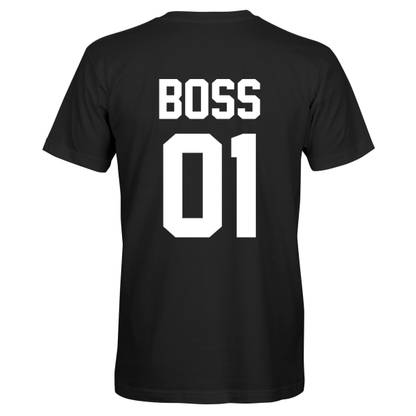 Boss_01 - T-PAITA - UNISEX Svart - 3XL