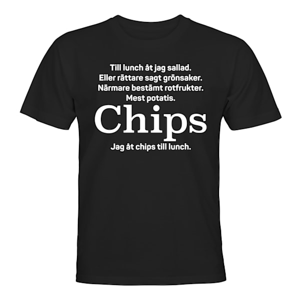 Jag Åt Chips Till Lunch - T-SHIRT - UNISEX Svart - S