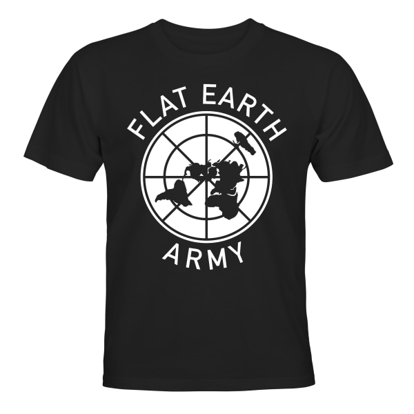 Flat Earth Army - T-SHIRT - BØRN sort Svart - 106 / 116