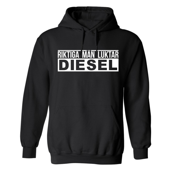 Rigtige mænd lugter Diesel - Hættetrøje / Sweater - UNISEX Svart - M