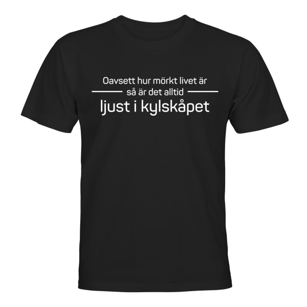 Altid lys i køleskabet - T-SHIRT - MÆND Svart - 3XL