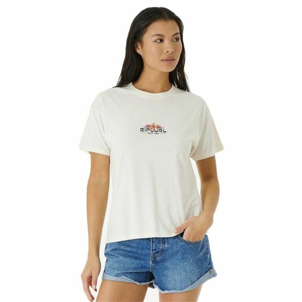 T-skjorte med korte ermer Rip Curl Sun Relaxed White XS