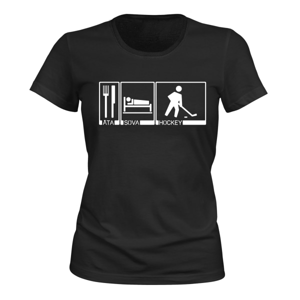 Spis Sleep Hockey - T-SHIRT - DAME sort M