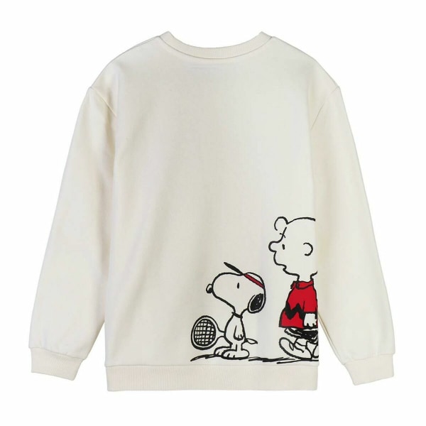 Sweatshirt uden hætte Dame Snoopy Beige XL